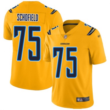 Los Angeles Chargers NFL Football Michael Schofield Gold Jersey Youth Limited #75 Inverted Legend->los angeles chargers->NFL Jersey